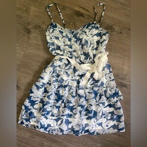 American eagle Floral Blue and White Dress